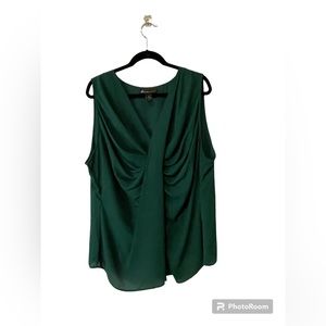Lane Bryant Green Sleeveless Blouse Size 28
